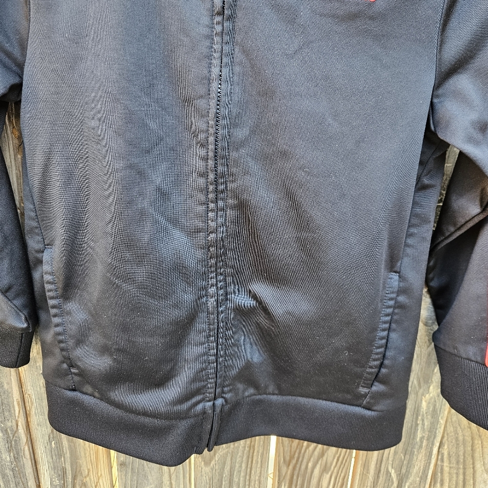 Adidas Black Jacket with Red Stripes Kids - Picture 8 of 15